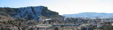 Snow covered cliffs have rugged beauty in northern New Mexico